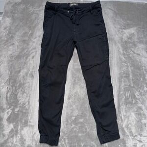 DU/ER Jogger Pants Mens 32x29 Black  Drawstring Slim Fit Tapered